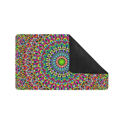 Bohemian Colorful Style Print Rubber Doormat