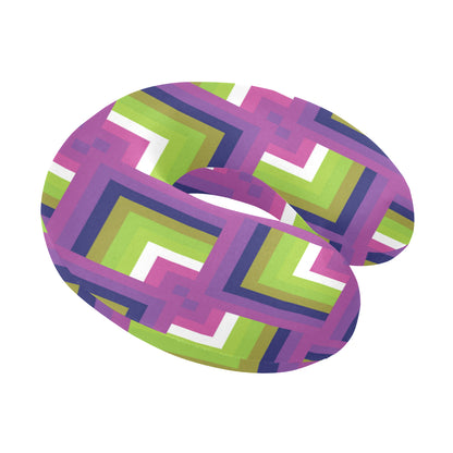 Optical illusion Pattern Print Design A05 U-Shaped Travel Neck Pillow