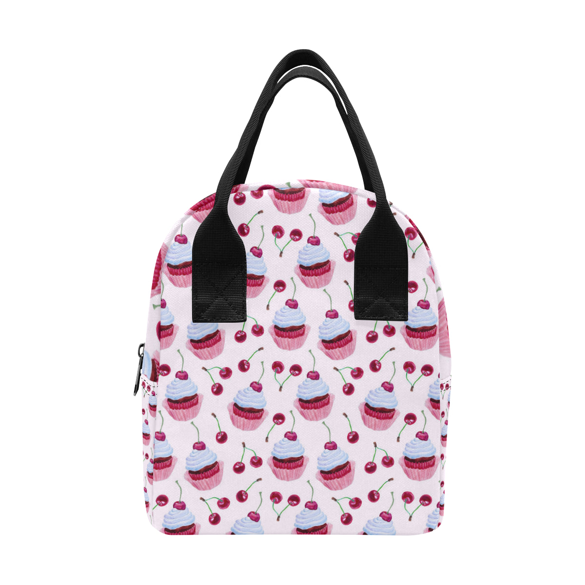 Cherry Cupcake Pink Pattern Insulated Lunch Bag