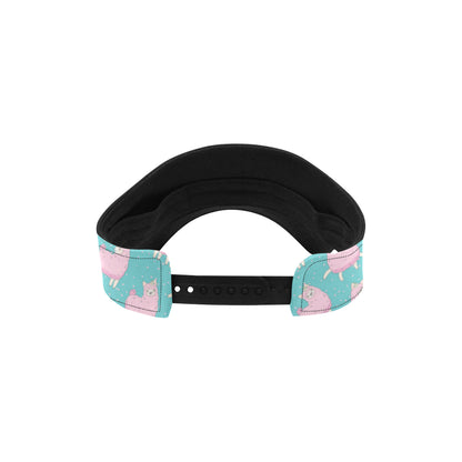 Alpaca Cartoon Design Themed Print Unisex Sun Visor
