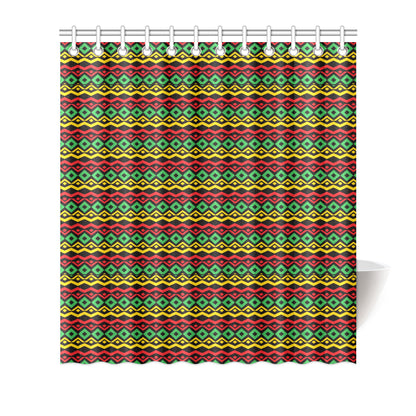 Rasta Reggae Color Themed Shower Curtain