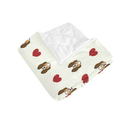 Cavalier King Charles Spaniels Pattern Print 01 Premium Quilt