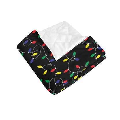 Christmas Light Pattern Print Design 04 Premium Quilt