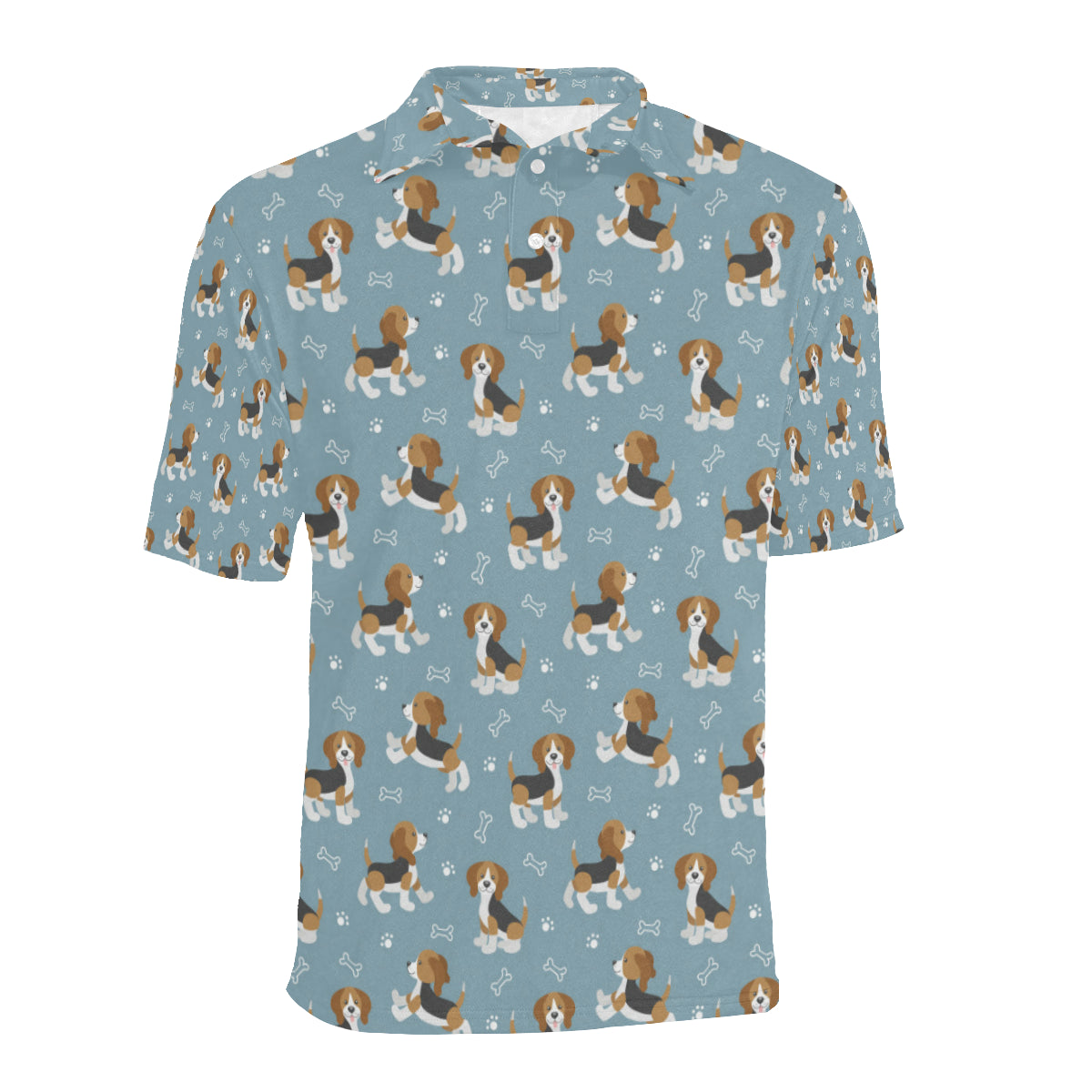 Beagle Pattern Print Design 02 Men Polo Shirt