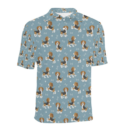 Beagle Pattern Print Design 02 Men Polo Shirt