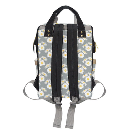 Daisy Pattern Print Design DS09 Diaper Bag Backpack