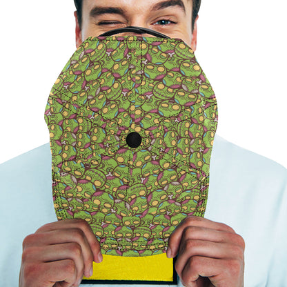 Zombie Head Design Pattern Print Snapback Cap