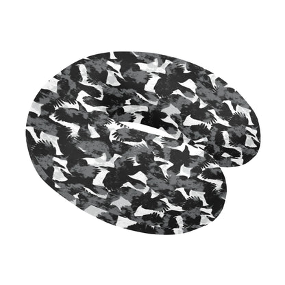 Crow Pattern Print Design 01 U-Shaped Travel Neck Pillow