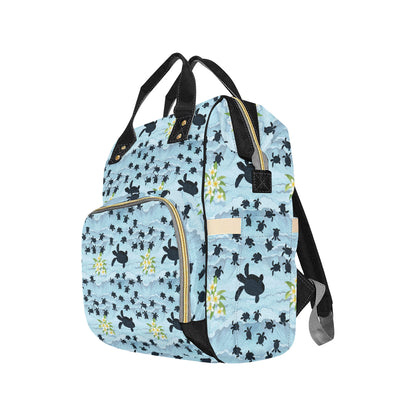 Sea Turtle Pattern Print Design T011 Diaper Bag Backpack