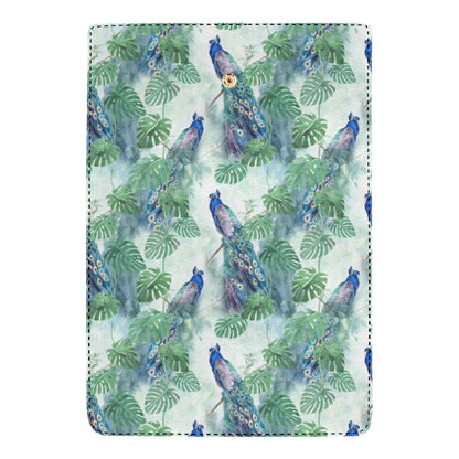 Peacock Pattern Print Design A02 Women's Trifold Wallet