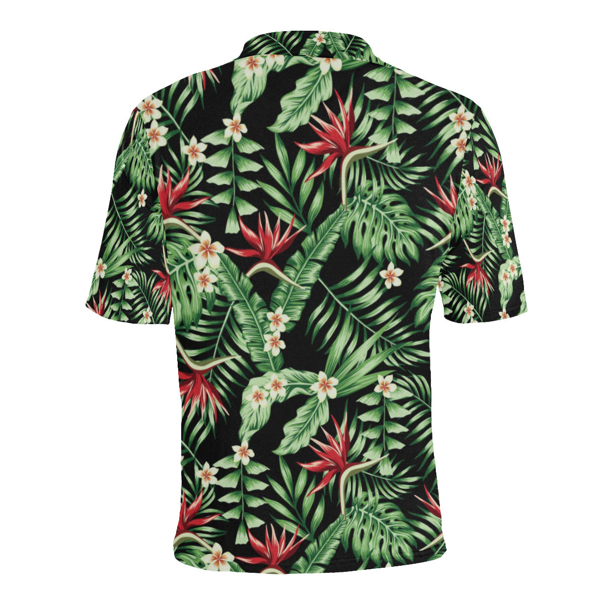 Bird Of Paradise Pattern Print Design BOP05 Men Polo Shirt