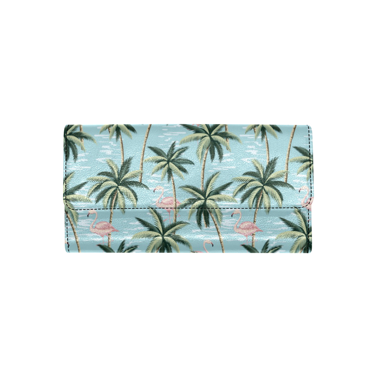 Palm Tree Pattern Print Design PT05 Women's Trifold Wallet