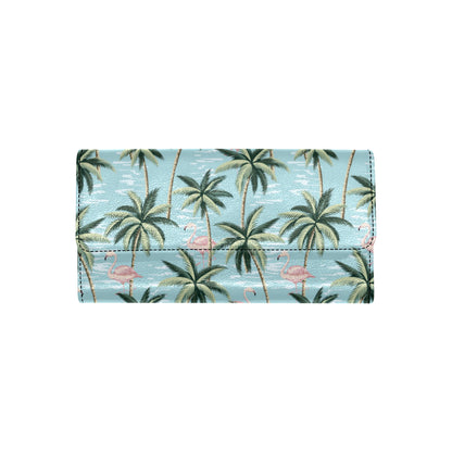 Palm Tree Pattern Print Design PT05 Women's Trifold Wallet