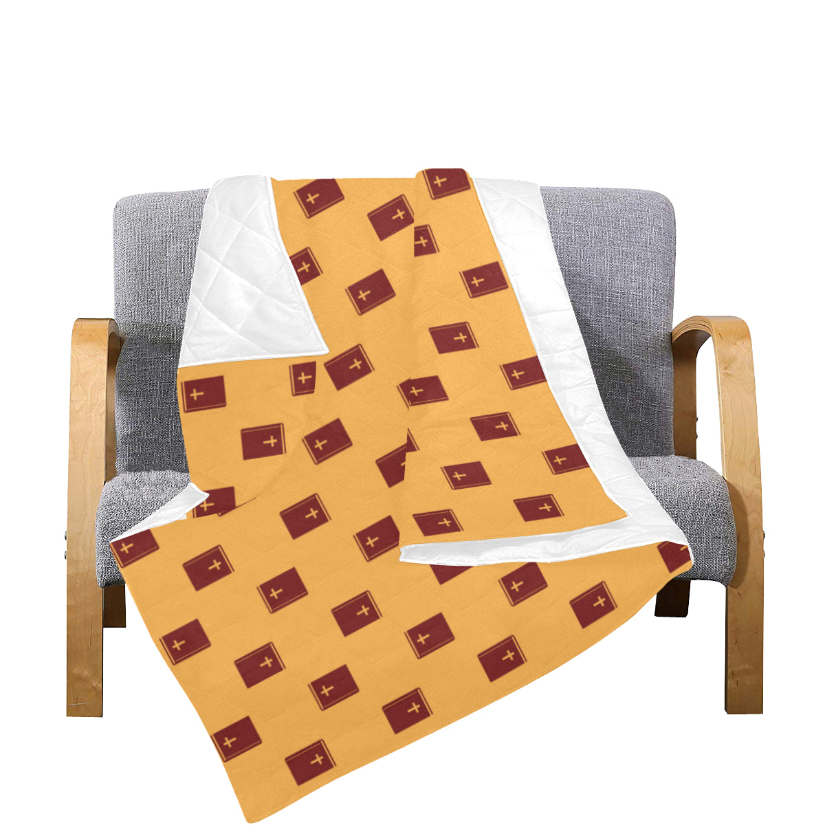 Bible Pattern Print Design 05 Premium Quilt