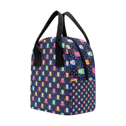 Owl Cute Themed Design Print Insulated Lunch Bag