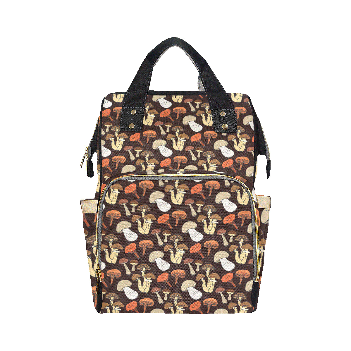 Mushroom Pattern Print Design A05 Diaper Bag Backpack
