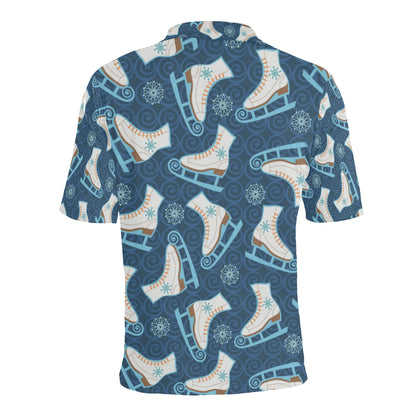 Ice Skate Pattern Print Design 01 Men Polo Shirt