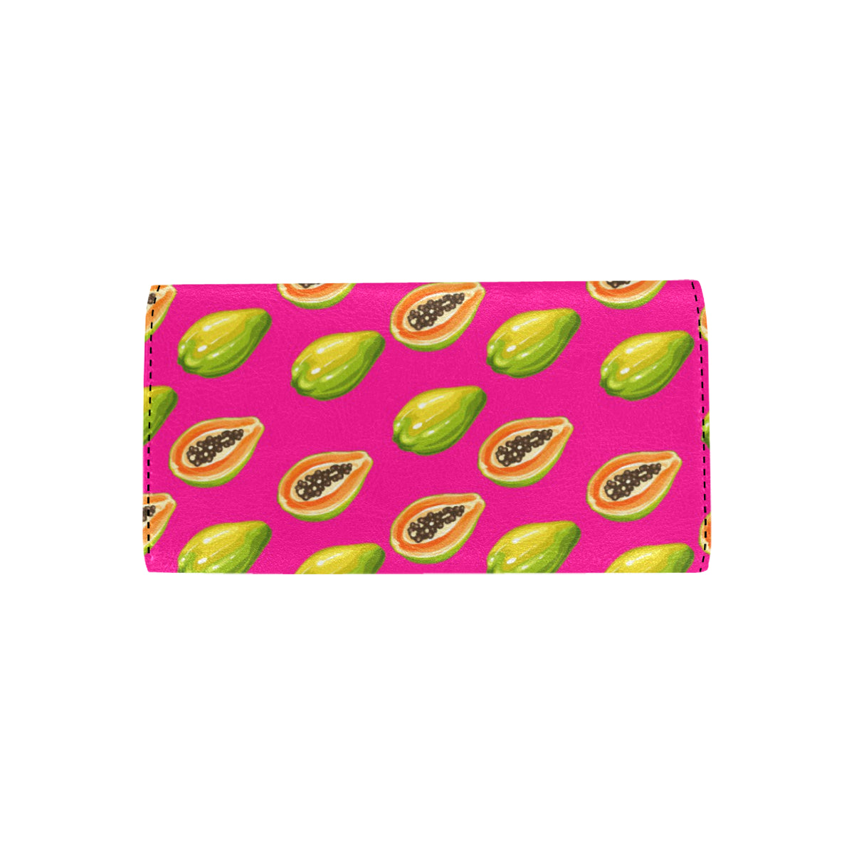 Papaya Pattern Print Design PP02 Women's Trifold Wallet