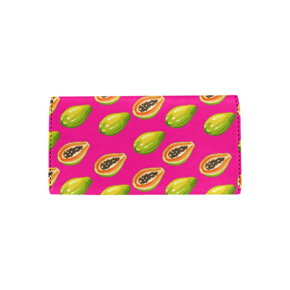Papaya Pattern Print Design PP02 Women's Trifold Wallet