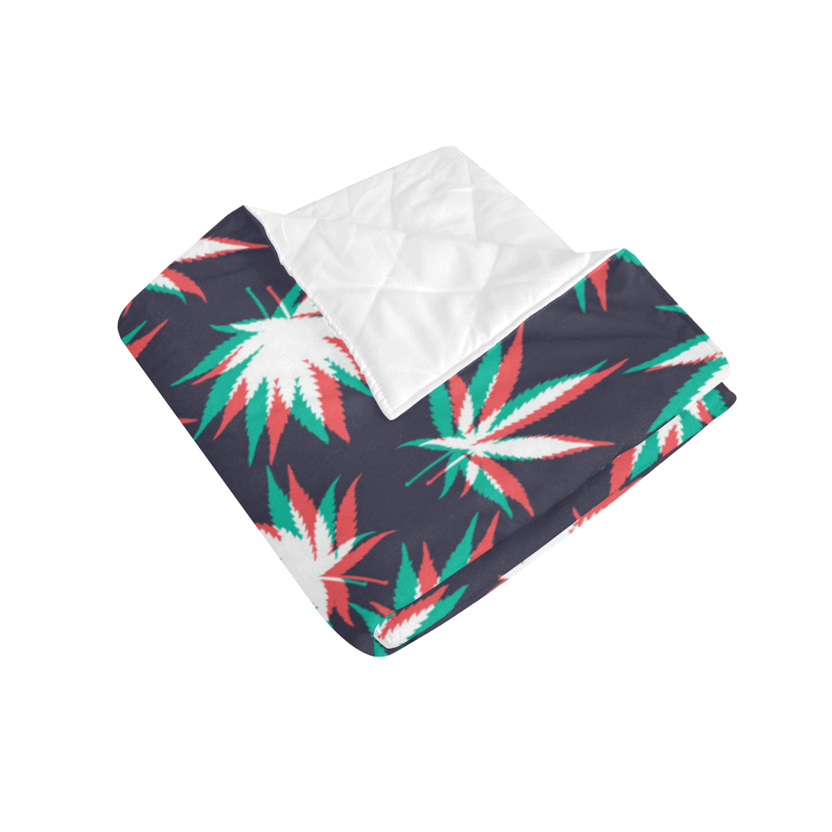 Pot Leaf Pattern Print Design A01 Premium Quilt
