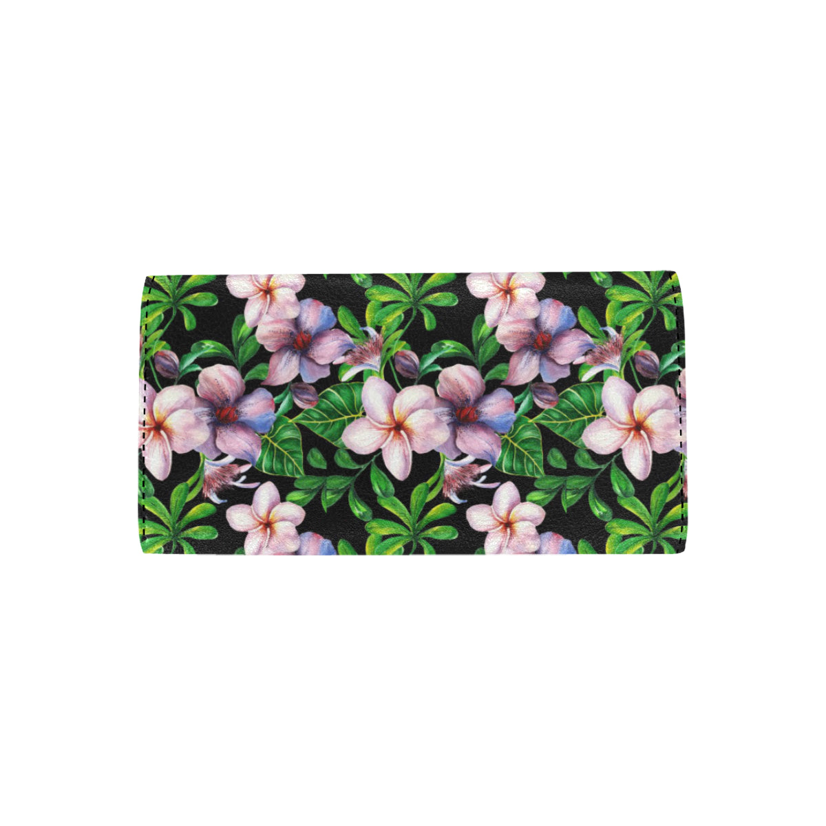 Plumeria Pattern Print Design PM01 Women's Trifold Wallet