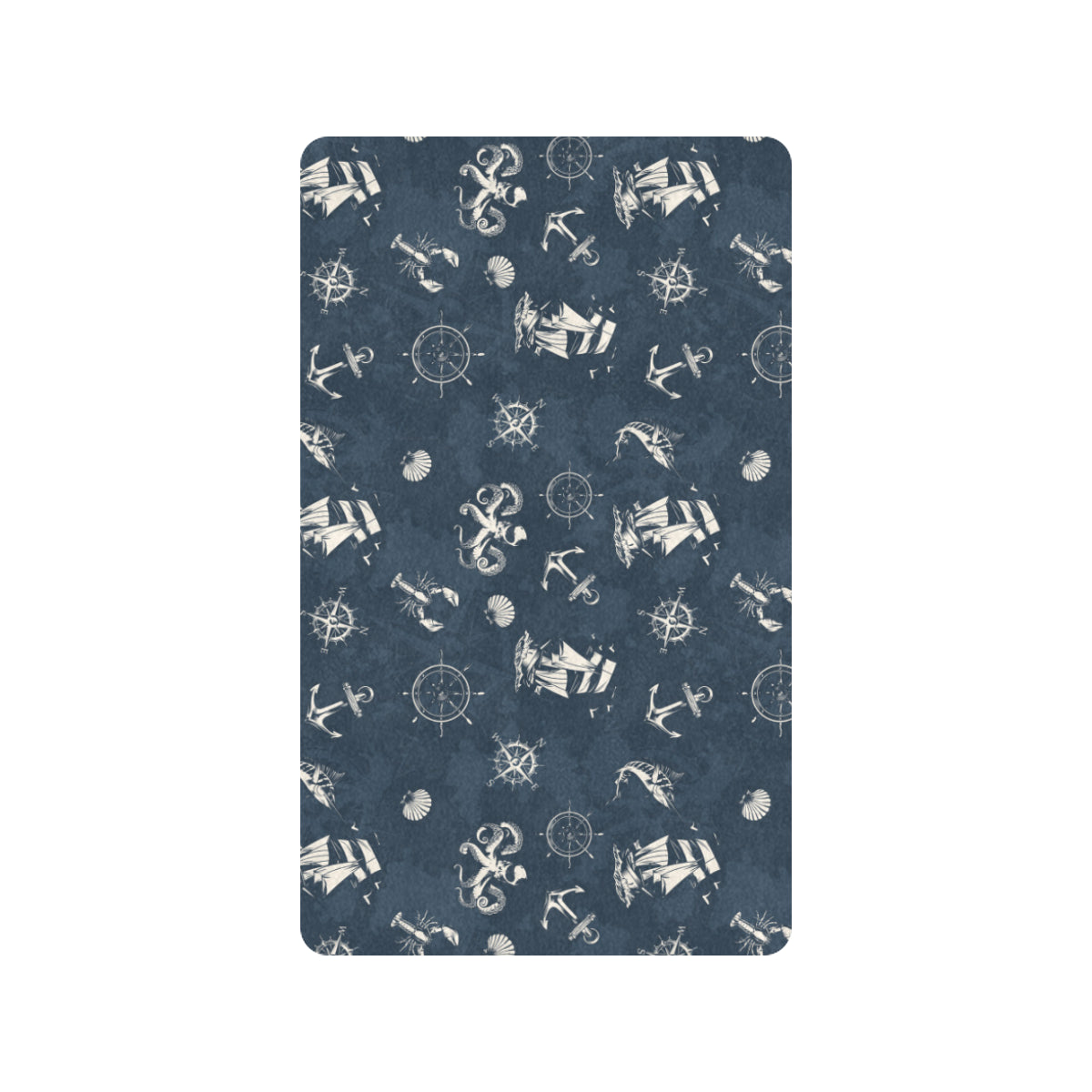 Nautical Sea Themed Print Rubber Doormat