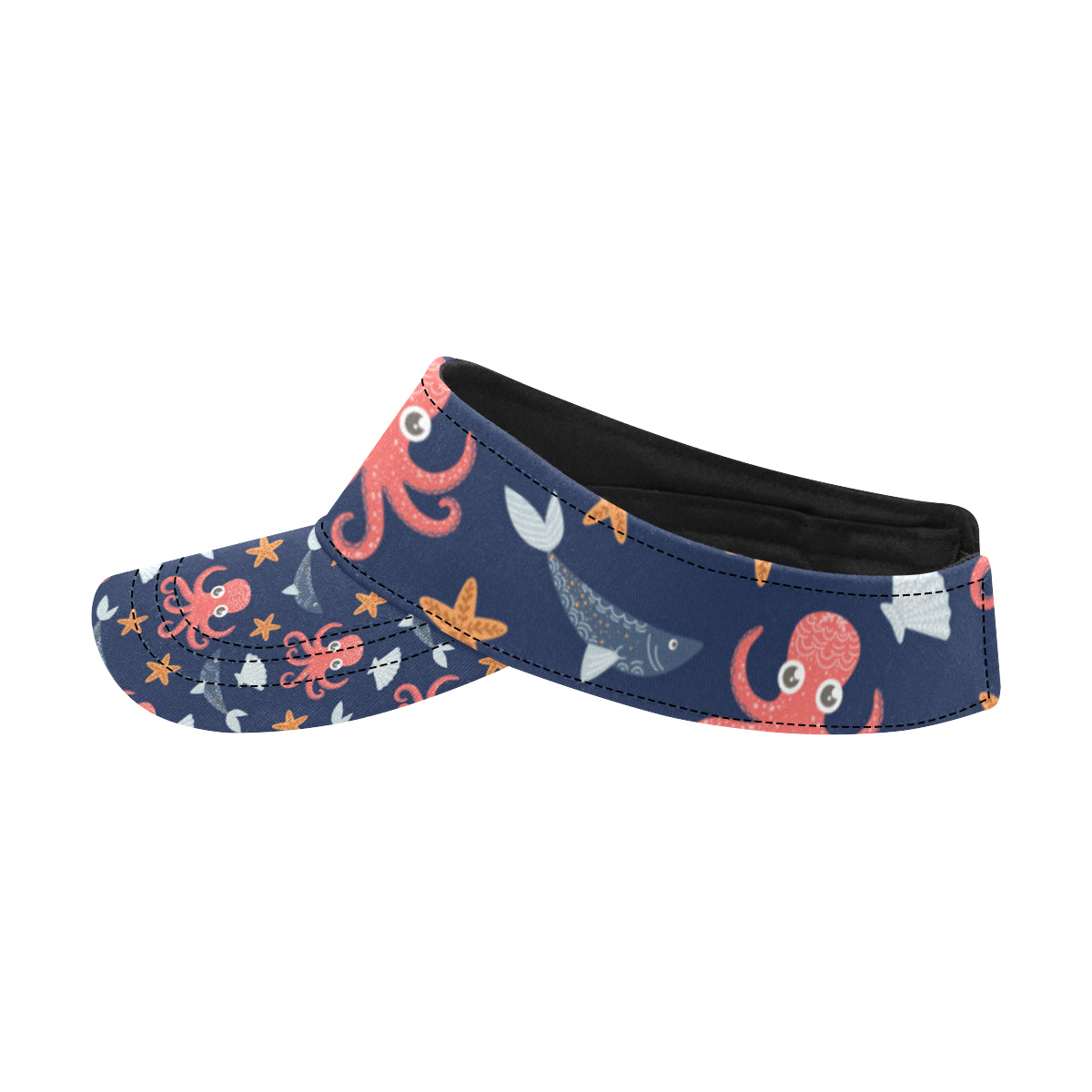 Octopus Pattern Print Design A04 Unisex Sun Visor
