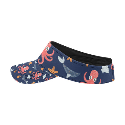 Octopus Pattern Print Design A04 Unisex Sun Visor