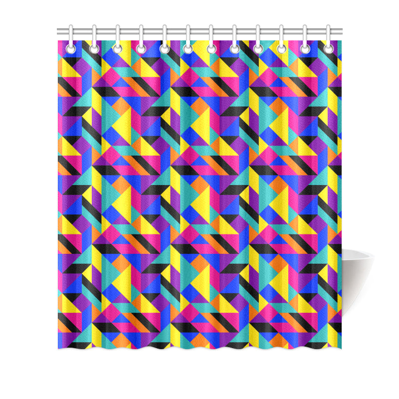 90s Colorful Pattern Print Design 1 Shower Curtain