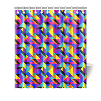 90s Colorful Pattern Print Design 1 Shower Curtain