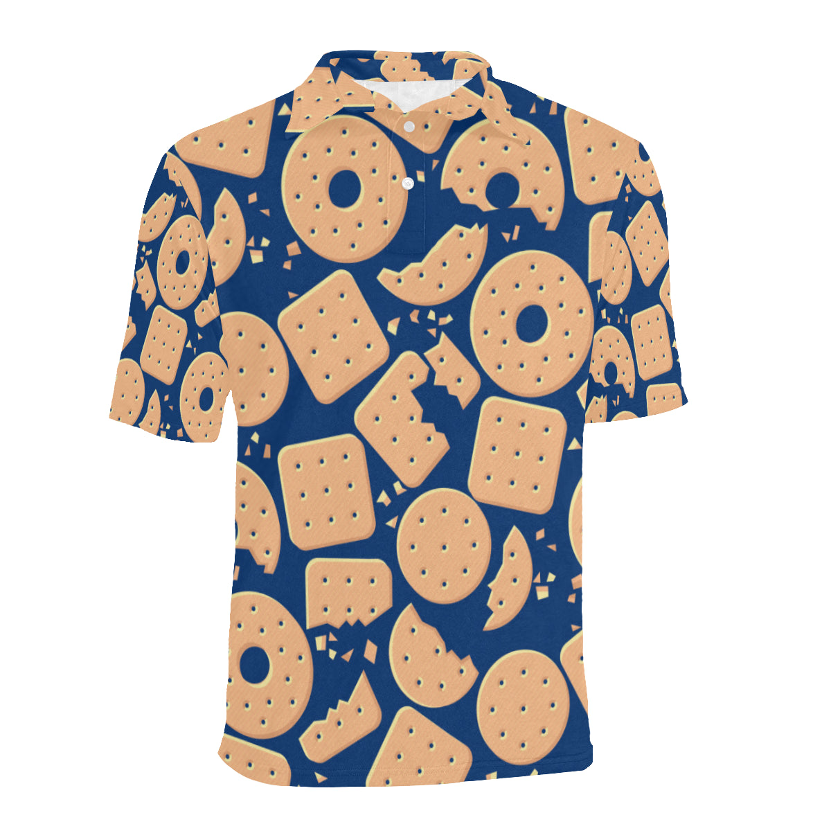 Cracker Pattern Print Design 03 Men Polo Shirt