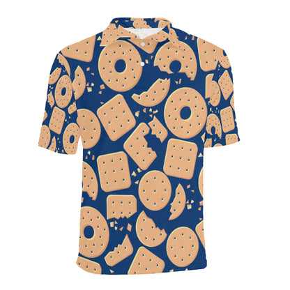 Cracker Pattern Print Design 03 Men Polo Shirt