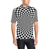 Checkered Flag Optical illusion Men Polo Shirt