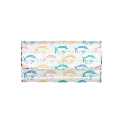 Armadillo Pattern Print Design 05 Women's Trifold Wallet