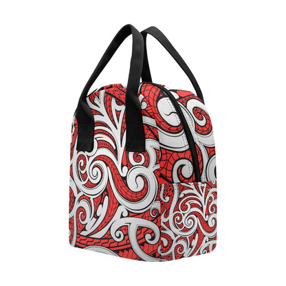 Maori Polynesian Themed Design Print Insulated Lunch Bag