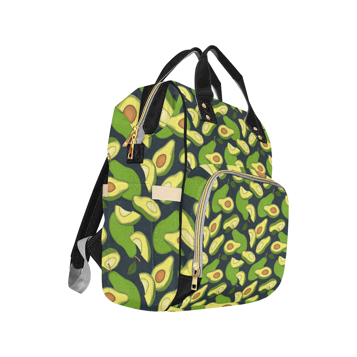 Avocado Pattern Print Design AC013 Diaper Bag Backpack