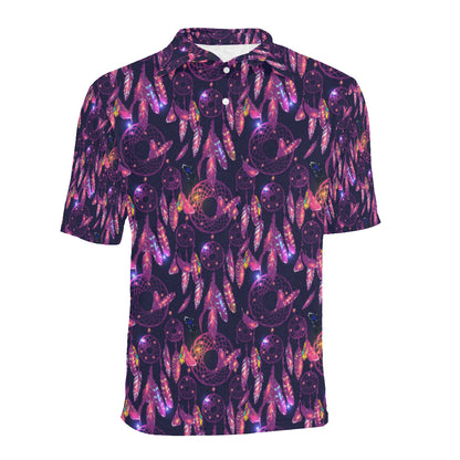 Dream catcher neon Men Polo Shirt