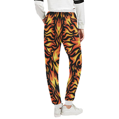 Flame Fire Design Pattern Unisex Sweatpants