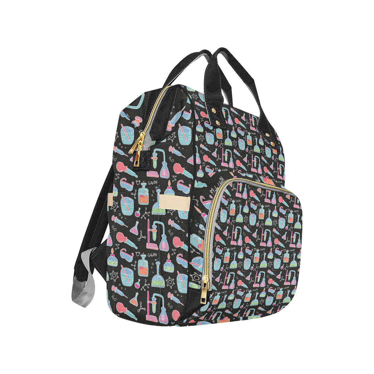 Chemical Pattern Print Design 06 Diaper Bag Backpack
