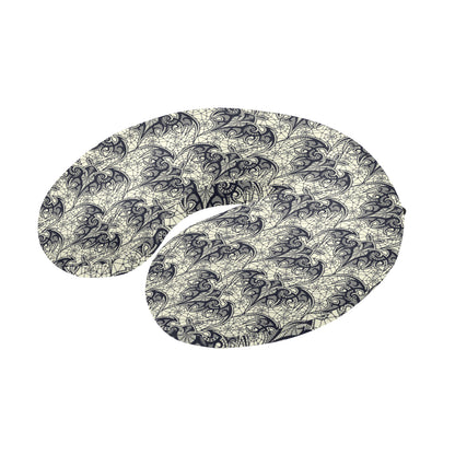 Bat Tribal Pattern Print Design 06 U-Shaped Travel Neck Pillow
