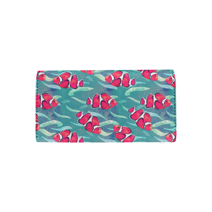 Clownfish Pattern Print Design 02 Women's Trifold Wallet