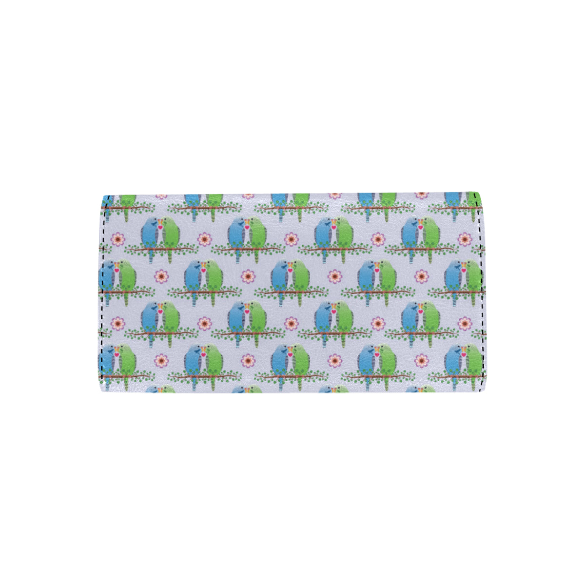 Budgerigar Pattern Print Design 05 Women's Trifold Wallet
