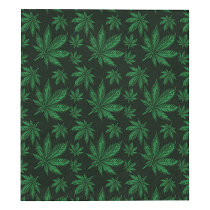 Pot Leaf Pattern Print Design A04 Premium Quilt