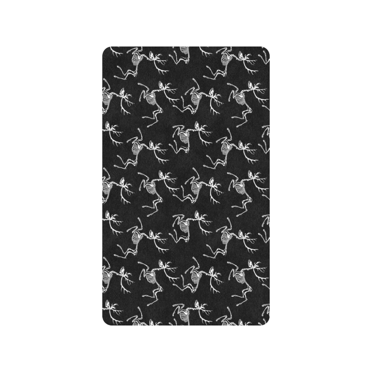 Deer Skeleton Print Pattern Rubber Doormat