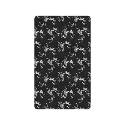 Deer Skeleton Print Pattern Rubber Doormat