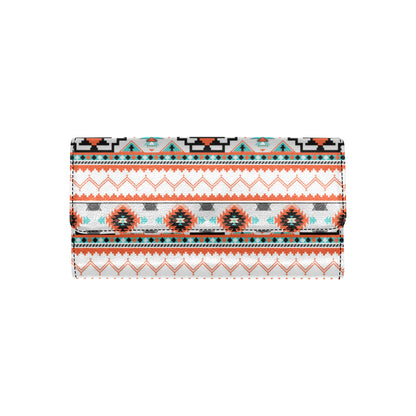 Tribal Aztec Indians pattern Women's Trifold Wallet