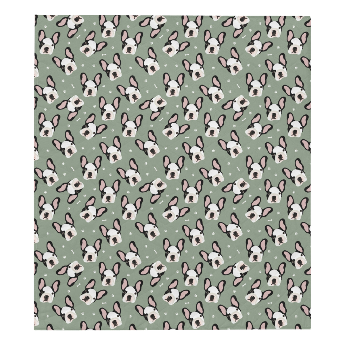 Boston Terrier Pattern Print Design 05 Premium Quilt