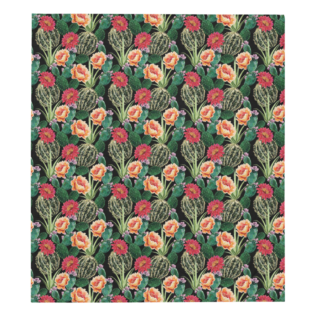 Cactus Pattern Print Design 06 Premium Quilt
