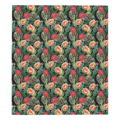 Cactus Pattern Print Design 06 Premium Quilt