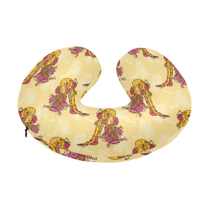 Saxophone Pattern Print Design 04 U-Shaped Travel Neck Pillow